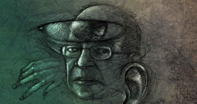 Rostro de un hombre mayor - - Ilustración Walther Sorg