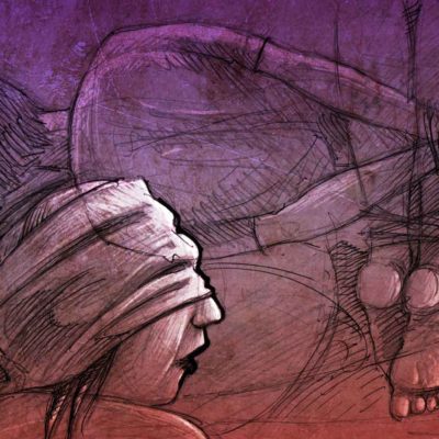 Hombre atado - Ilustración Walther Sorg