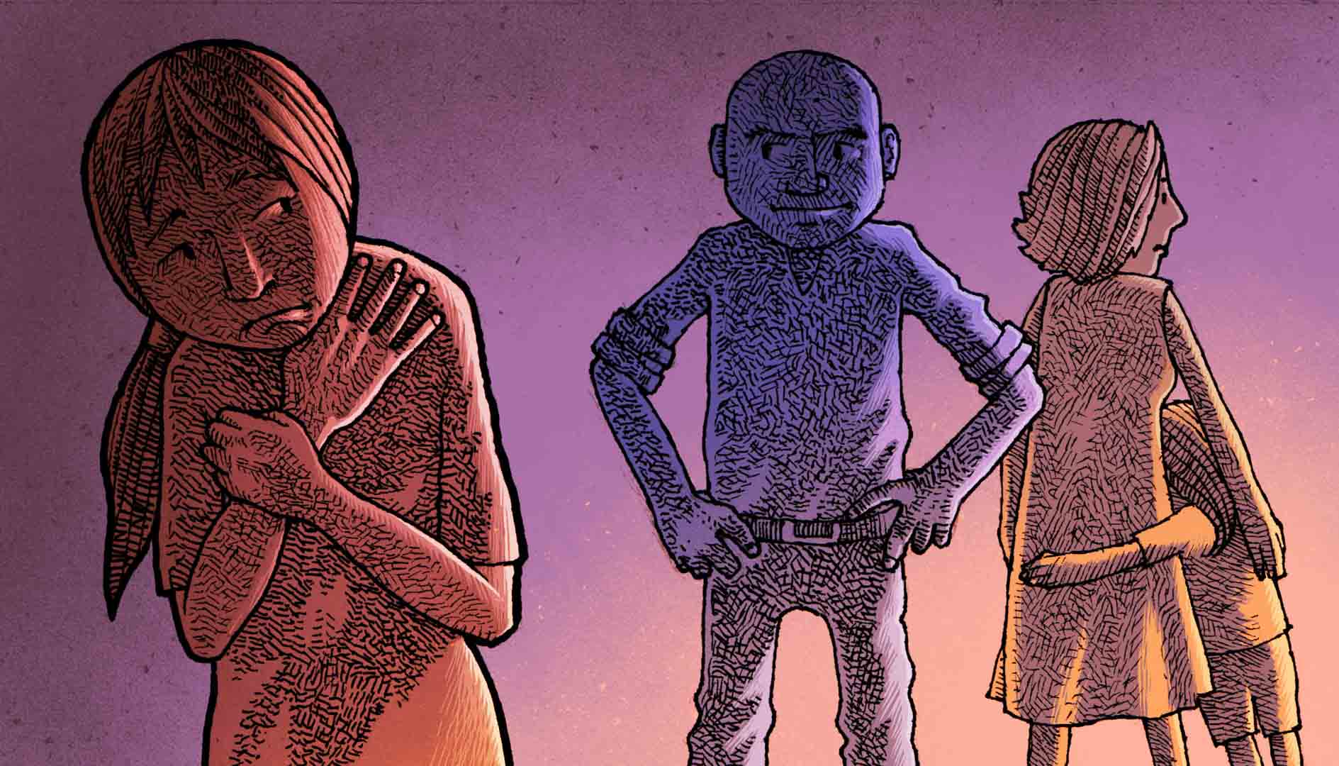 Madre adolescente huye de casa - Ilustración: Walther Sorg